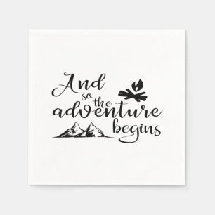 Serviette En Papier Aventure commence papier Napkin