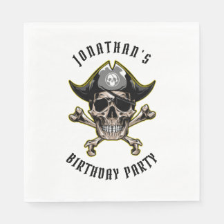 Serviette En Papier Aventure d'anniversaire de pirate