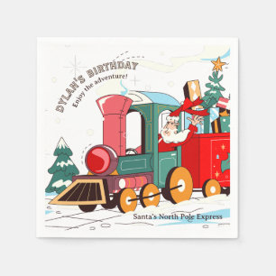 Serviette En Papier Aventure de train de Noël du Père Noël Polar Expre
