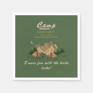 Serviette En Papier Aventure de week-end de camp de jeunes filles