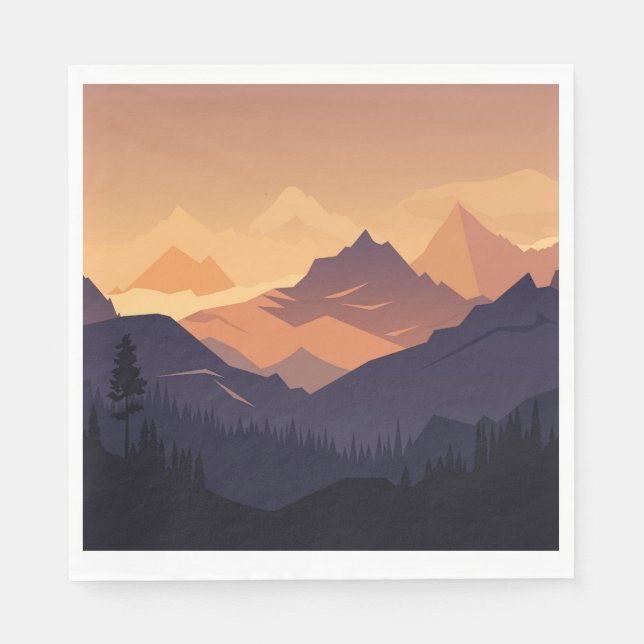 Serviette En Papier Aventure en montagne (Devant)