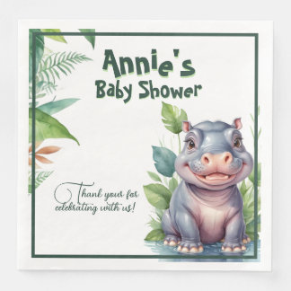 Serviette En Papier Aventure Safari rugissante : Baby shower animal sa