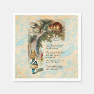 Serviette En Papier Aventures d'Alice au pays des merveilles Chat du C