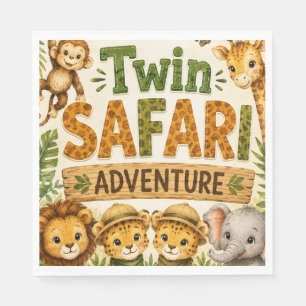 Serviette En Papier Aventures Safari Jumelles Fête d'anniversaire Garç