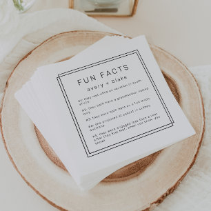 Serviette En Papier AVERT minimaliste moderne Fun Fun Mariage