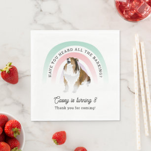 Serviette En Papier Avez-vous entendu, arc-en-ciel et Merci de chien