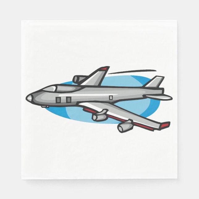 Serviette En Papier Avion à réaction pour les fans d'aviation (Devant)
