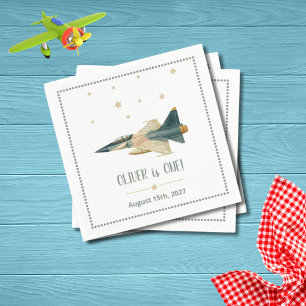 Serviette En Papier Avion de chasse à réaction garçon premier annivers