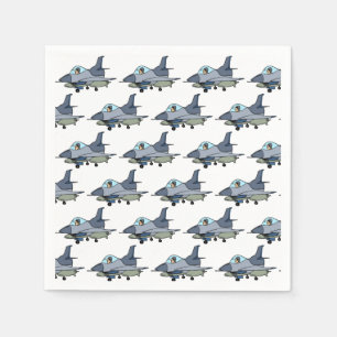 Serviette En Papier Avion de combat Jour d'anniversaire