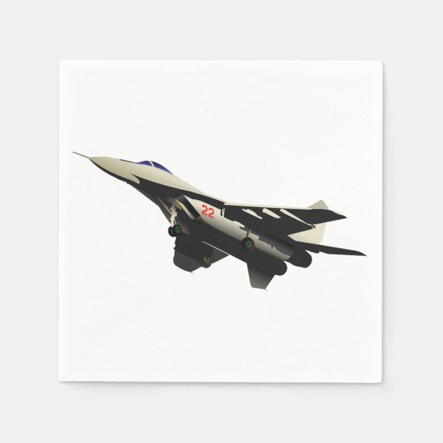 Serviette En Papier Avion de combat supersonique Avion militaire (Devant)