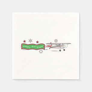 Serviette En Papier Avion Joyeuses vacances Noël