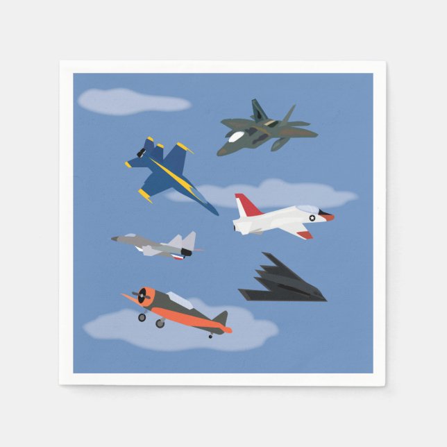 Serviette En Papier Avion pour enfants et Jet Party (Devant)