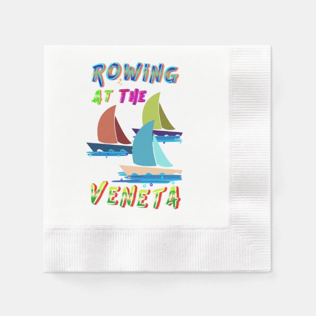Serviette En Papier Aviron À La Veneta (Devant)