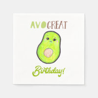 Avo grand anniversaire kawaii à la main avocat mig