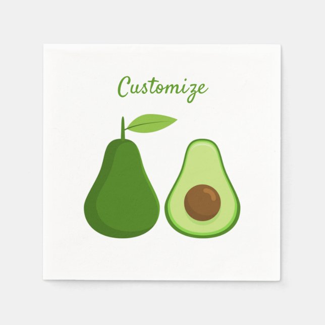 Serviette En Papier Avocado Lover Design Thunder_Cove (Devant)