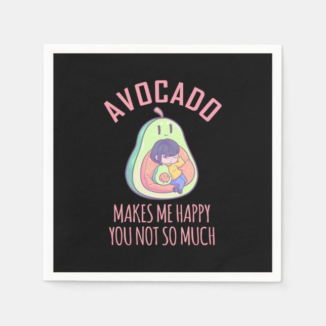 Serviette En Papier Avocado Me Rend Heureux (Devant)
