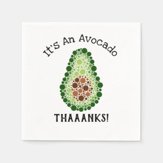 Serviette En Papier Avocado par points
