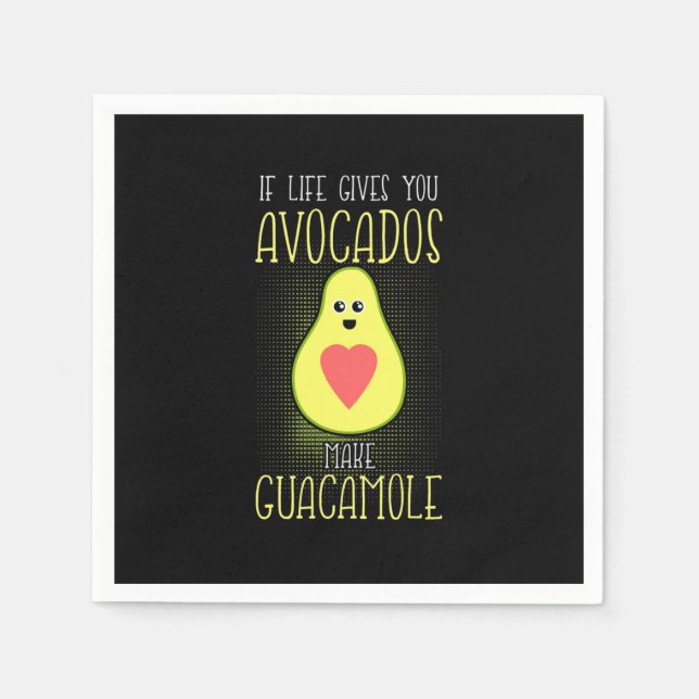 Serviette En Papier Avocados fabrique la guacamole (Devant)