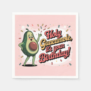 Serviette En Papier Avocat et "Sacré Guacamole, c'est votre Anniversai