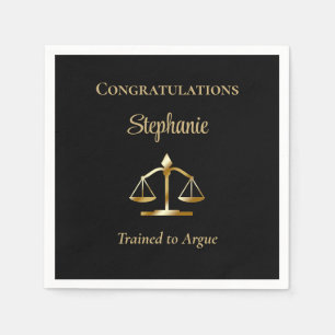 Serviette En Papier Avocat Scales juridiques du procureur formés à l