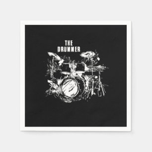 Serviette En Papier Awesome Percussioni Graphic Drummer