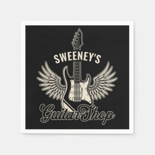 Serviette En Papier AXE Electrique AJOUTER NOM Guitariste Guitare Bout