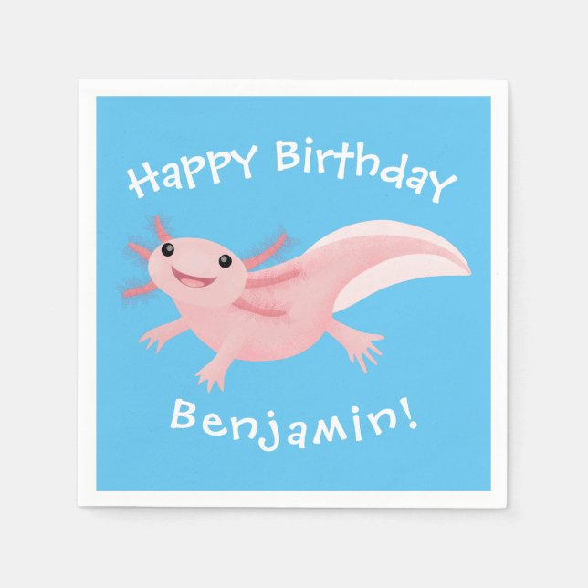 Serviette En Papier axolotl rose pâle (Devant)