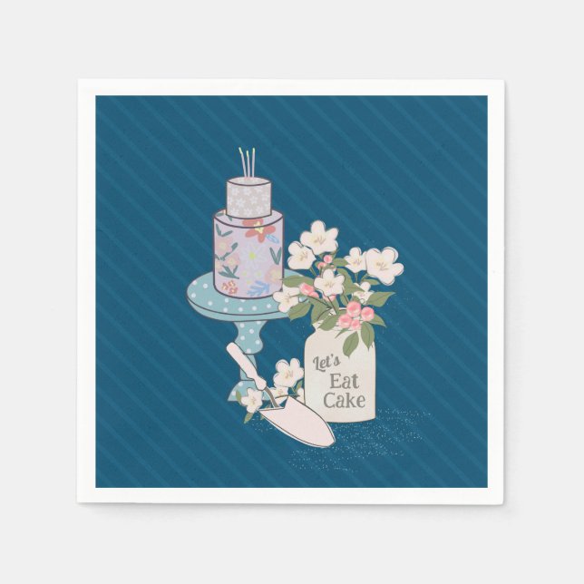 Serviette En Papier Ayez Votre Gâteau Anniversaire (Devant)