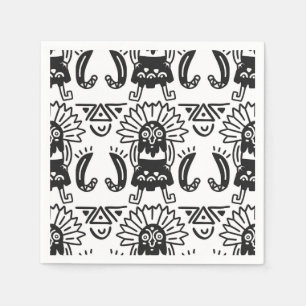 Serviette En Papier Aztec Art - Motif Lizard
