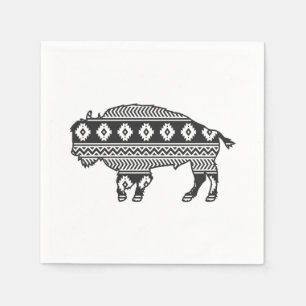 Serviette En Papier Aztec Bison Buffalo