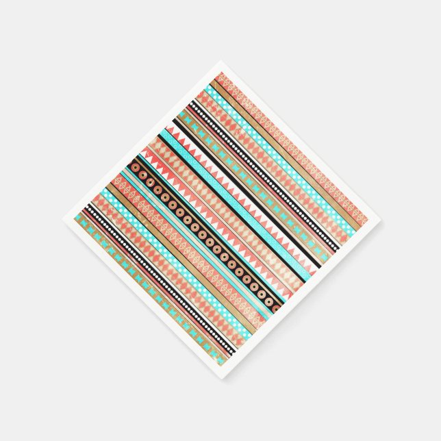Serviette En Papier aztèque branché (Coin)