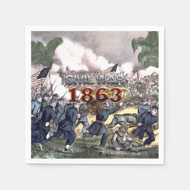 Serviette En Papier BABH Guerre civile 1863 serviettes (Devant)