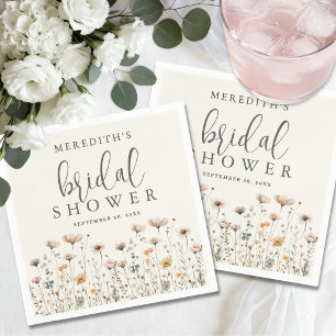 Serviette En Papier Baby-Bohème Fête de Mariage aux Fleurs Sauvages