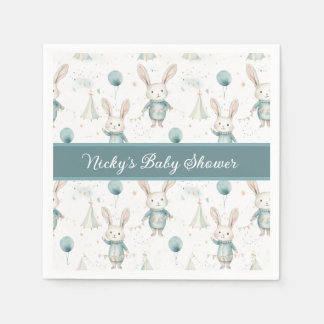 Serviette En Papier Baby Bunny Baby shower personnalisé