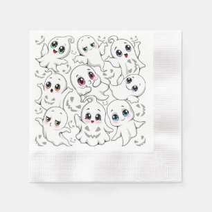 Serviette En Papier Baby Ghosts Éffrayant mignon Halloween humeur