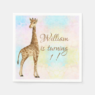 Serviette En Papier Baby Giraffe Baby shower mignonne