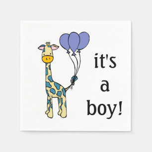 Serviette En Papier Baby Giraffe - C'est un garçon - Baby shower servi