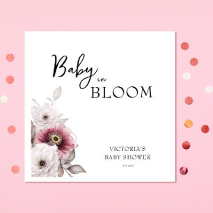Serviette En Papier Baby in Bloom Baby shower Invitation
