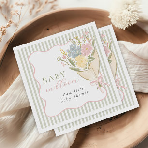 Serviette En Papier Baby in Bloom Fleur Fille Baby Shower
