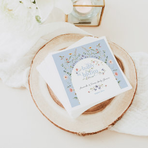 Serviette En Papier Baby in Bloom Fleur sauvage Blue Boy Baby shower