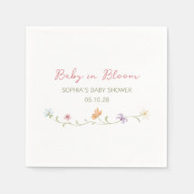Baby in Bloom Watercolor Floral Elegant Simple