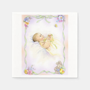 Serviette En Papier Baby infant baptism christendesign