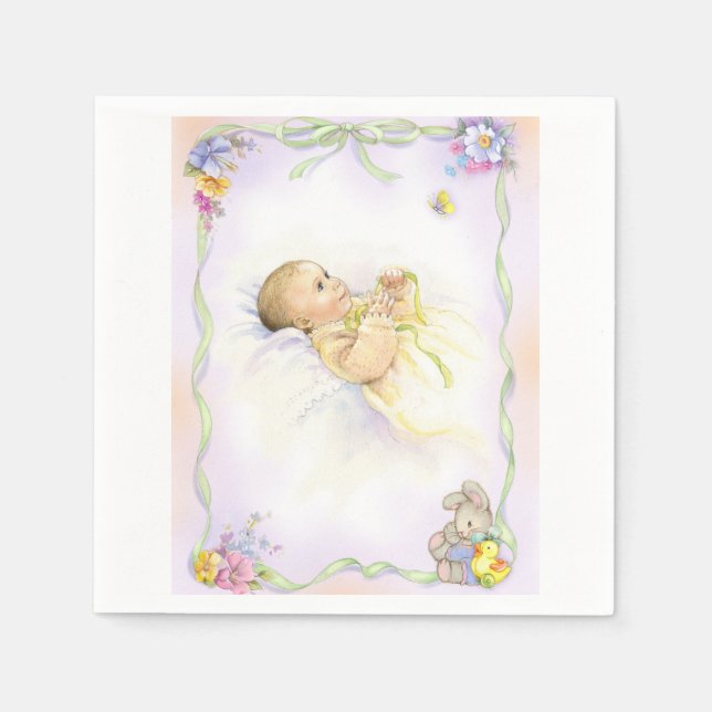 Serviette En Papier Baby infant baptism christendesign (Devant)