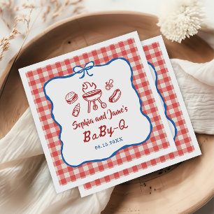 Serviette En Papier Baby-Q BBQ Fête du 14 juillet Baby Shower