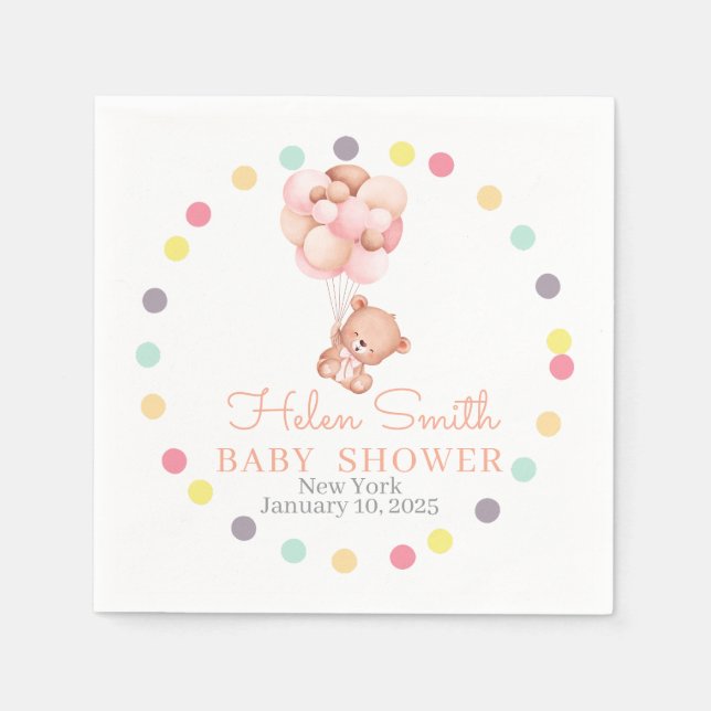 SERVIETTE EN PAPIER BABY SHOWER (Devant)