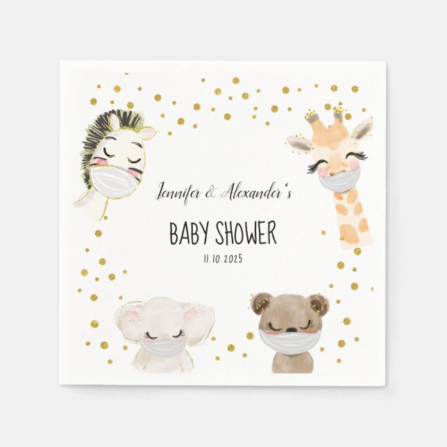 Serviette En Papier Baby shower (Devant)