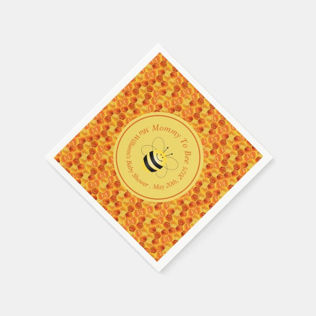 Serviette En Papier Baby shower À Thème Abee (Coin)