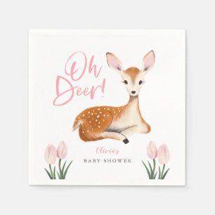 Serviette En Papier Baby shower à thème Rustique Deer Woodland