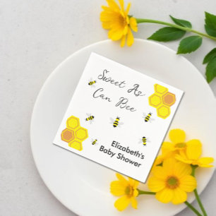 Serviette En Papier Baby Shower Abeille