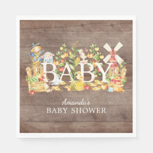 Serviette En Papier Baby shower agricole Papier de 
